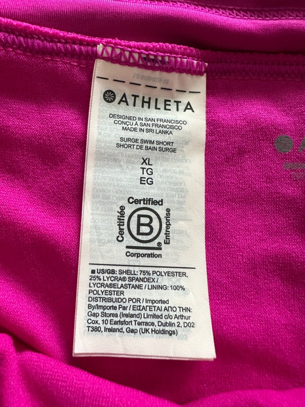 Athleta fuchsia swim shorts, NWT size XL - Picture 5 of 11